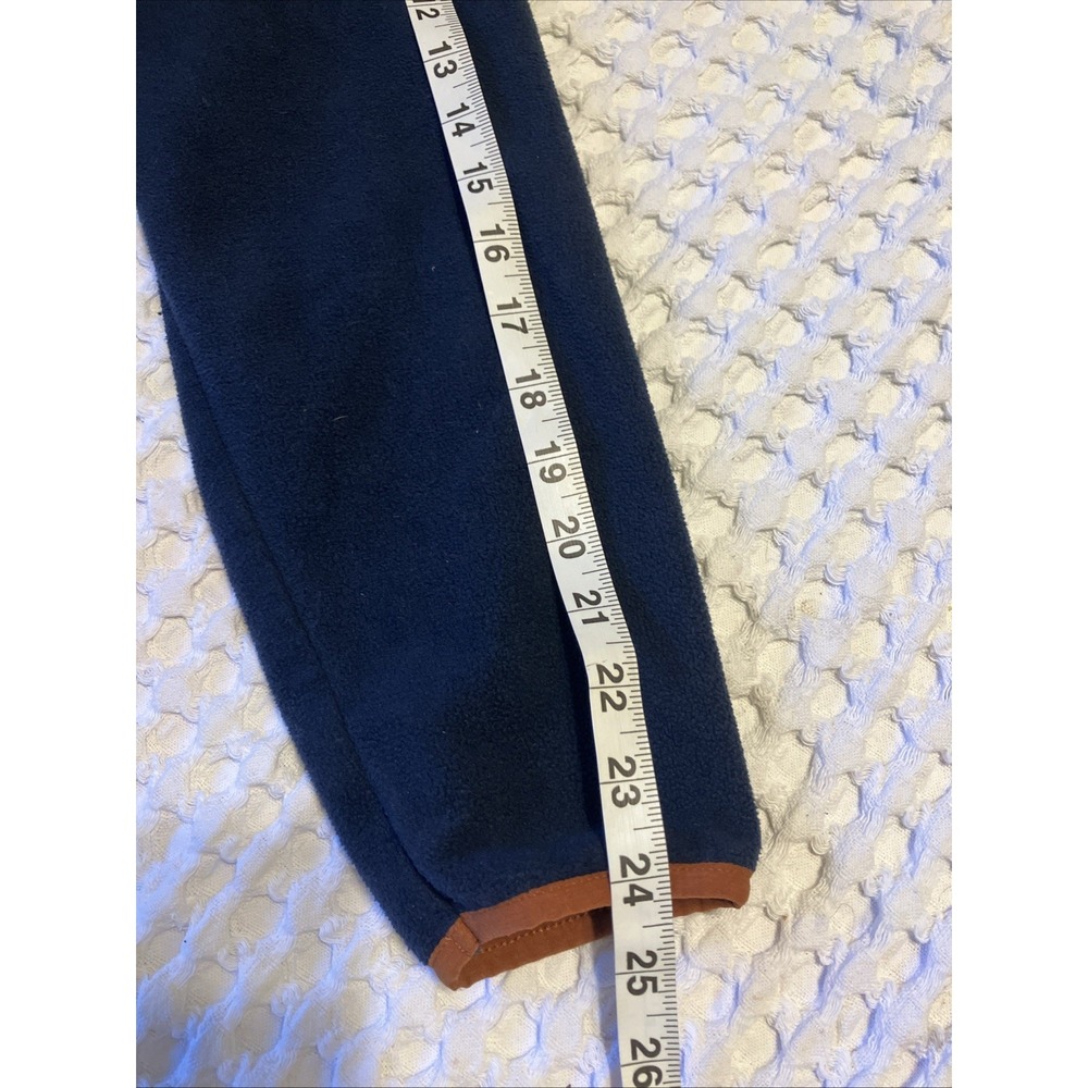 Coast Pawleys Snap Neck‎ Pullover Fleece Sweatshirt, Orange/Blue Mens Medium - Picture 8 of 12